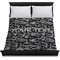 Skulls Duvet Cover - Queen - On Bed - No Prop