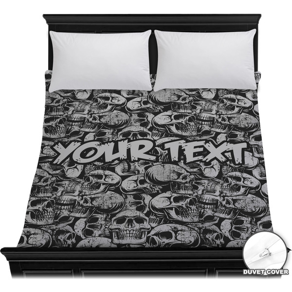 Custom Skulls Duvet Cover - Full / Queen (Personalized)