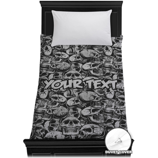 Custom Skulls Duvet Cover - Twin XL (Personalized)