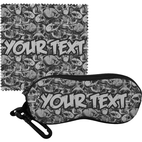 Custom Skulls Eyeglass Case & Cloth (Personalized)