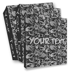 Skulls 3 Ring Binder - Full Wrap (Personalized)