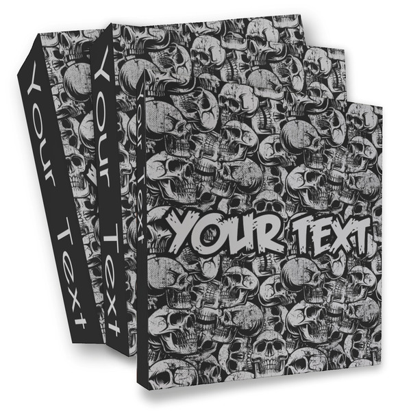 Custom Skulls 3 Ring Binder - Full Wrap (Personalized)