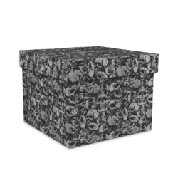 Skulls Gift Box with Lid - Canvas Wrapped - Large (Personalized)