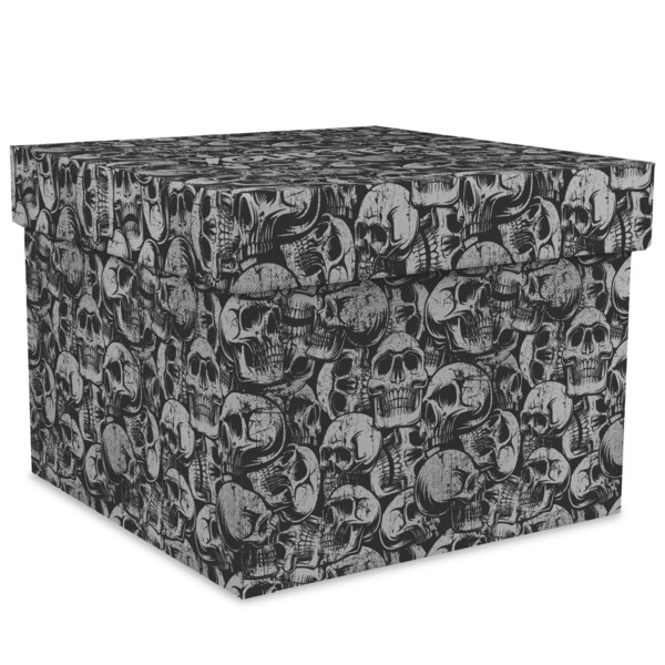 Custom Skulls Gift Box with Lid - Canvas Wrapped - XX-Large (Personalized)