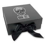 Skulls Gift Box with Magnetic Lid - Black (Personalized)