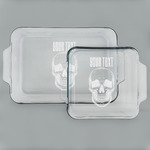 Skulls Set of Glass Baking & Cake Dish - 13in x 9in & 8in x 8in (Personalized)