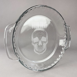 Skulls Glass Pie Dish - 9.5in Round (Personalized)