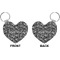 Skulls Heart Keychain (Front + Back)