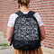 Skulls Large Backpack - Black - On Back