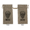 Skulls Large Burlap Gift Bags - Front & Back