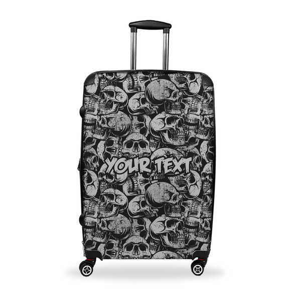 Custom Skulls Suitcase - 28" Large - Checked w/ Name or Text