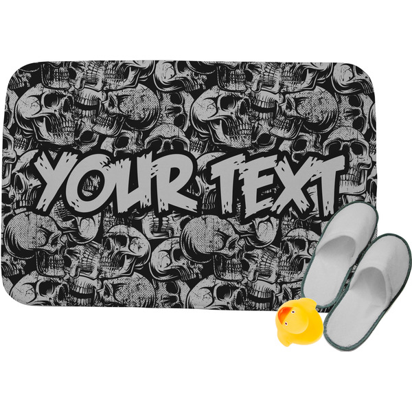 Custom Skulls Memory Foam Bath Mat - 34"x21" (Personalized)