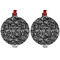 Skulls Metal Ball Ornament - Front and Back