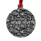 Skulls Metal Ball Ornament - Front