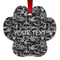 Skulls Metal Paw Ornament - Front