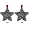 Skulls Metal Star Ornament - Front and Back