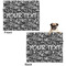 Skulls Microfleece Dog Blanket - Large- Front & Back