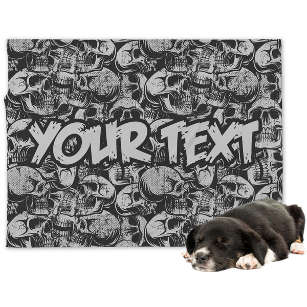 Custom Skulls Dog Blanket - Regular (Personalized)