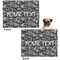 Skulls Microfleece Dog Blanket - Regular - Front & Back