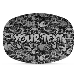 Skulls Plastic Platter - Microwave & Oven Safe Composite Polymer (Personalized)