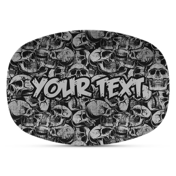 Custom Skulls Plastic Platter - Microwave & Oven Safe Composite Polymer (Personalized)