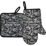 Skulls Oven Mitt & Pot Holder Set w/ Name or Text