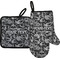 Skulls Neoprene Oven Mitt and Pot Holder Set