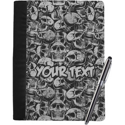 Skulls Notebook Padfolio - Large w/ Name or Text