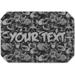 Skulls Dining Table Mat - Octagon (Single-Sided) w/ Name or Text