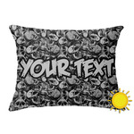 Skulls Outdoor Throw Pillow (Rectangular) (Personalized)