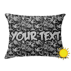 Skulls Outdoor Throw Pillow (Rectangular) (Personalized)