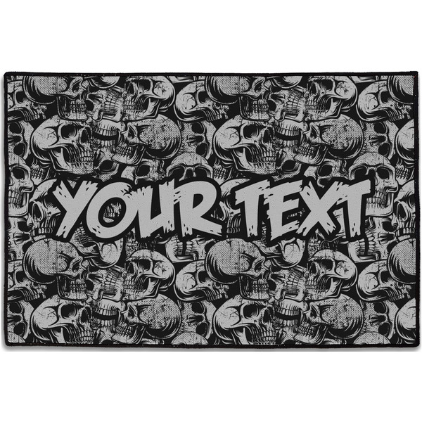 Custom Skulls Door Mat - 36"x24" (Personalized)