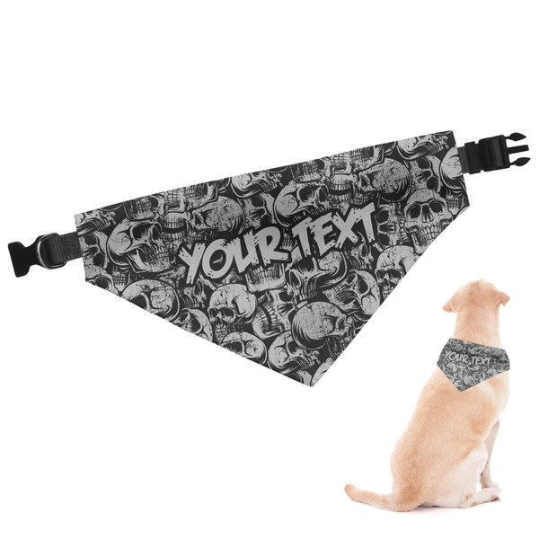 Custom Skulls Dog Bandana - Medium (Personalized)