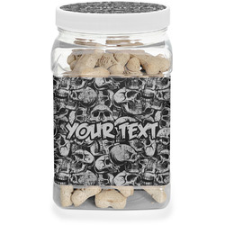 Skulls Dog Treat Jar (Personalized)