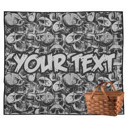 Skulls Outdoor Picnic Blanket (Personalized)