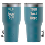 Skulls RTIC Tumbler - Dark Teal - Laser Engraved - Double-Sided (Personalized)