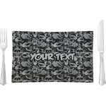 Skulls Rectangular Glass Lunch / Dinner Plate - Single or Set (Personalized)