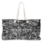 Skulls Large Tote Bag with Rope Handles (Personalized)