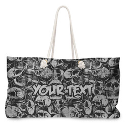 Skulls Large Tote Bag with Rope Handles (Personalized)