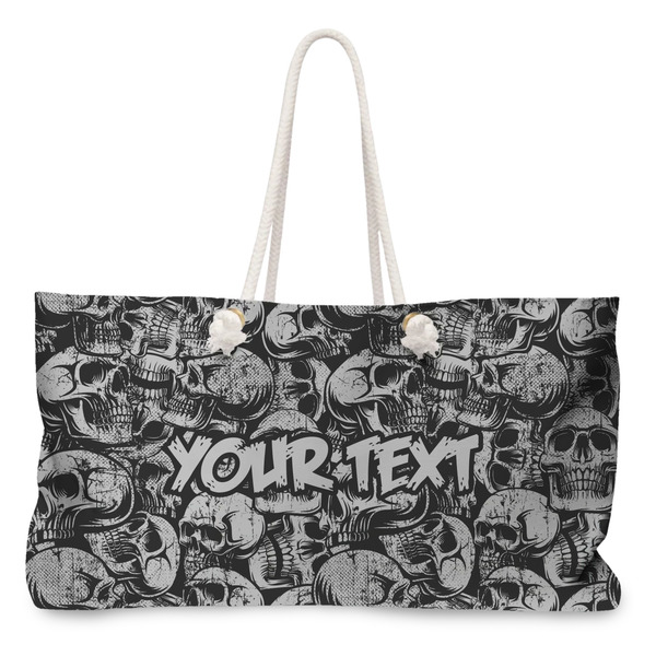 Custom Skulls Large Tote Bag with Rope Handles (Personalized)