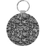 Skulls Round Plastic Keychain (Personalized)