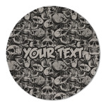 Skulls Round Linen Placemat (Personalized)