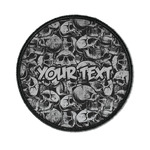 Skulls Iron On Round Patch w/ Name or Text