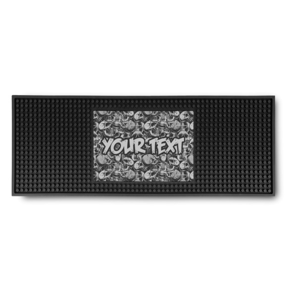 Custom Skulls Rubber Bar Mat (Personalized)