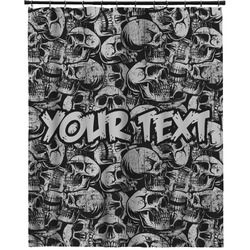 Skulls Extra Long Shower Curtain - 70"x84" (Personalized)