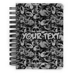 Skulls Spiral Notebook - 5x7 w/ Name or Text