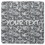 Skulls Square Rubber Backed Coaster (Personalized)