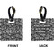 Skulls Square Luggage Tag (Front + Back)