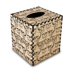 Skulls Wood Tissue Box Cover (Personalized)