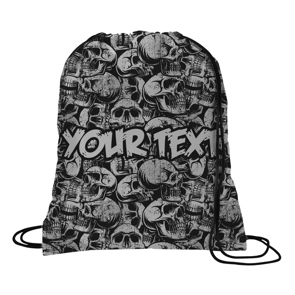 Custom Skulls Drawstring Backpack - Medium (Personalized)